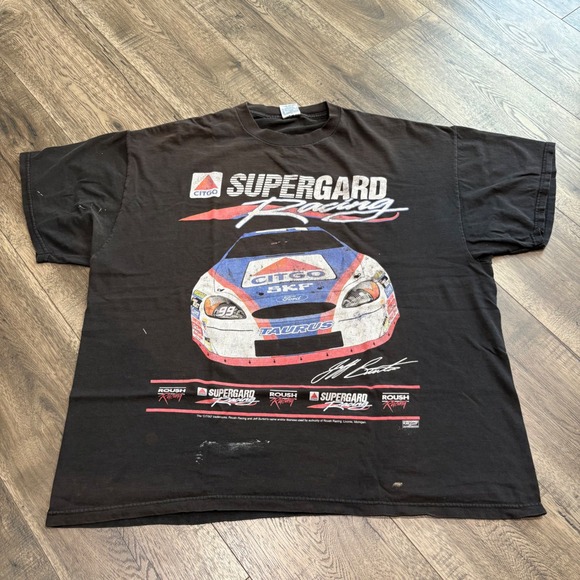 Delta Other - Delta Jeff Burton NASCAR T Shirt Mens 2XL Black Y2K Supergard Racing‎ 99 Roush